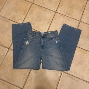 medium blue ripped jeans